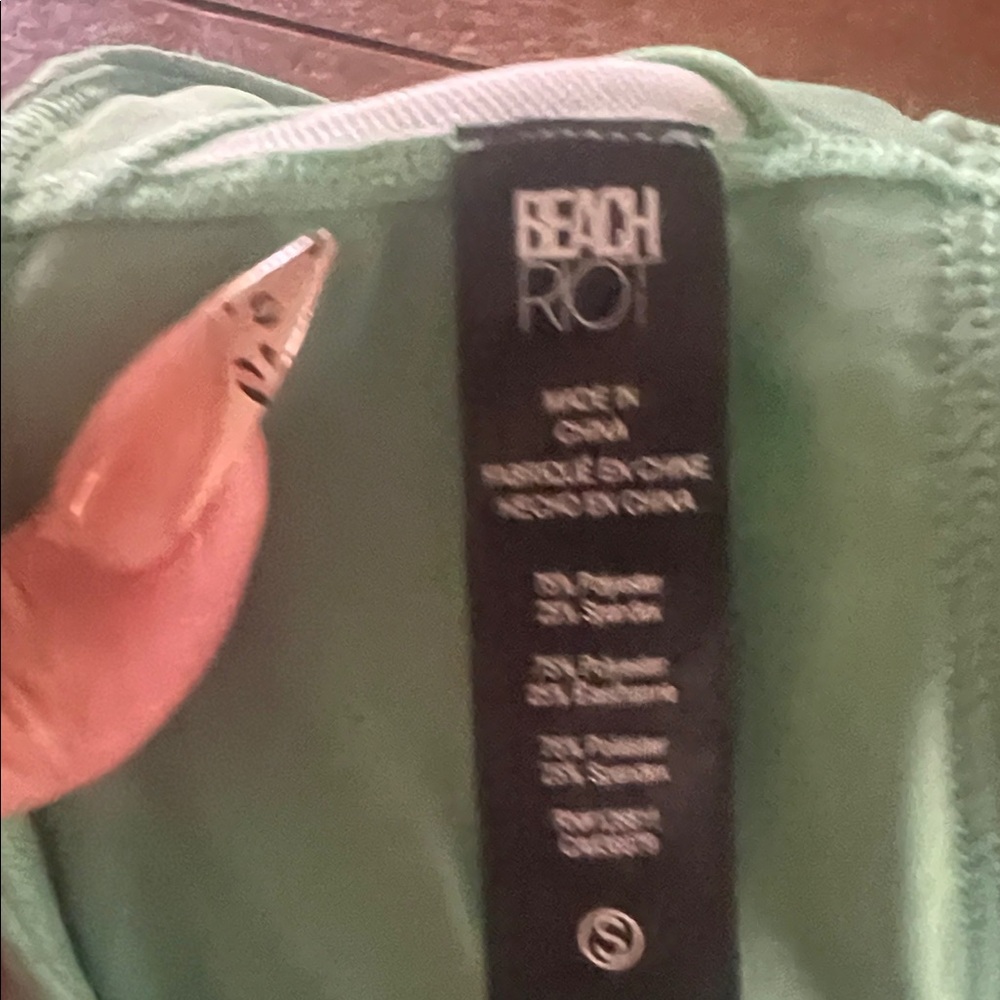 Beach Riot Mint Ruched Crop Top - Picture 2 of 3